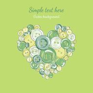 vector illustration heart of the buttons N9