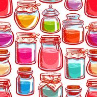 seamless colorful mason jars