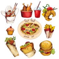 Fast food sketch set N2