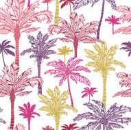 Palm Trees Seamless Pattern Background