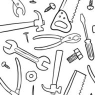 Seamless tool vector background