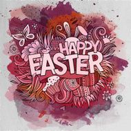 Easter hand lettering and doodles elements N11