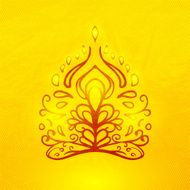 Vector abstract doodle buddha