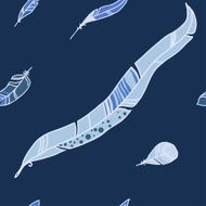 Vector Seamless Pattern of Plumage N25