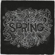 Spring hand lettering and doodles elements N12