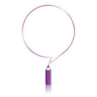 Purple Pencil Drawing Round Speech Balloon