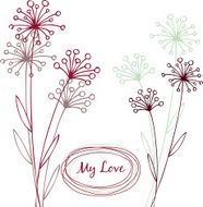 vector floral card N2
