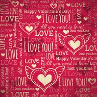 red background with valentine heart and wishes text N4