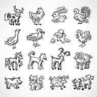 Farm Animals Sketch