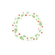 Frame with leaves and tomatoes Vector template for design