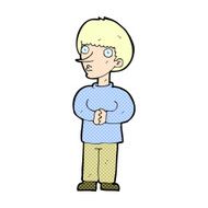 comic cartoon nervous man N39