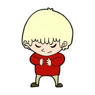 comic cartoon shy boy N2