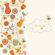 Banner with flowers and place for your text N14