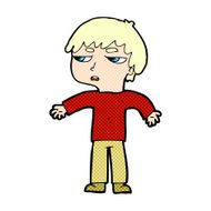 comic cartoon annoyed boy N12