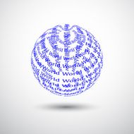 abstract blue ball style world concept pattern
