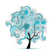 Abstract wavy tree for your design N4
