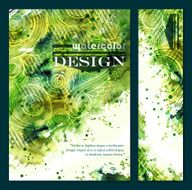 Template corporate identity with watercolor splash N5
