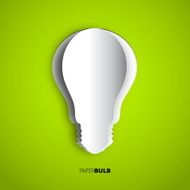 Lightbulb icon papercut banner template for websites N2