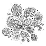 Beautiful Indian paisley ornament N9