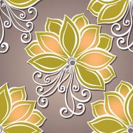 Seamless Floral Pattern (Vector) Hand Drawn Texture N185