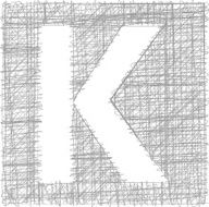 Freehand Typography Letter k N3