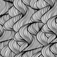 Seamless abstract wave hand-drawn pattern N12