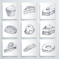 Sketch cake icons