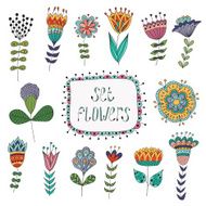 Hand Drawn vintage floral elements Flowers