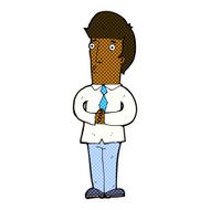 comic cartoon nervous man N40