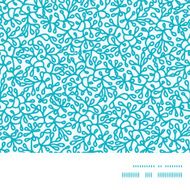 Vector abstract underwater plants horizontal frame seamless pattern background