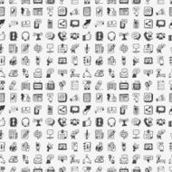 seamless doodle communication pattern N83