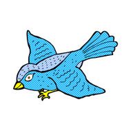 comic cartoon flying bird N6