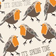 Robin bird pattern N2