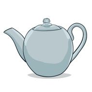 Vector illustration painted teapot