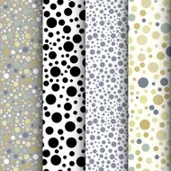 Vintage polka dot seamless patterns set N2
