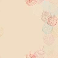 Cupcake border pattern N5