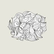 Abstract background of curls without color