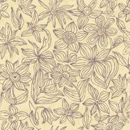 Hand drawn floral pattern N2