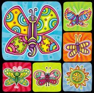 Cartoon butterflies set N2