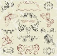 Floral ellements and frames