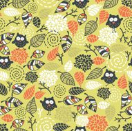 Seamless pattern with funny owls