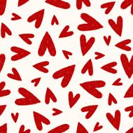 seamless scribble heart pattern