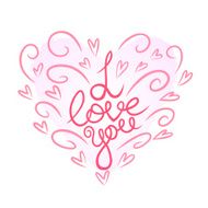 I love you Lettering Valentine&#039;s day card N4