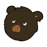 cartoon black bear face N24
