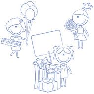 Cheerfull girls make happy birthday wishes N2