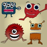 Many cute doodle monsters N5