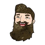 cartoon laughing bearded man N14