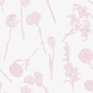Vector Seamless Pattern of Flowers N23
