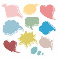Set of Colorful Speech Bubbles N3