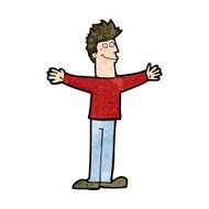 cartoon happy man N758